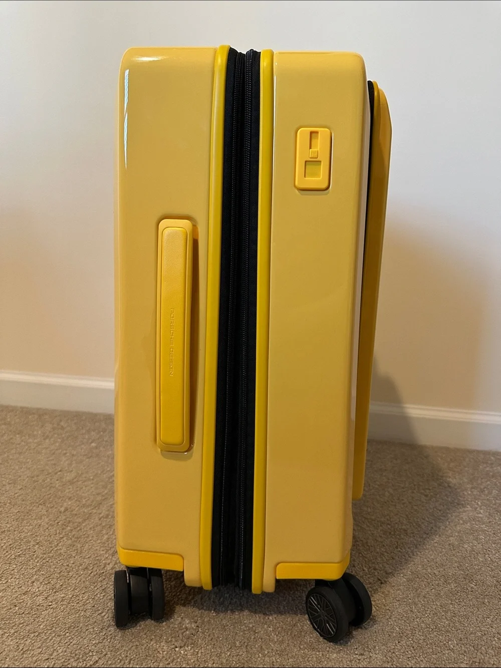 NEW! Porsche Design Signal Yellow Hard Shell Carry On with Front Sleeve